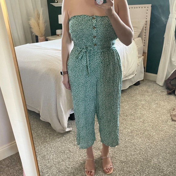 NWT Angashion strapless romper with optional belt size L - Picture 2 of 6